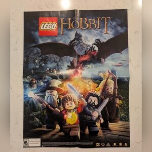 LEGO The Hobbit w/ Smaug Limited RARE Poster 15" x 20" Folded Lord of the Rings